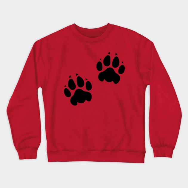 Lion Paw Prints Crewneck Sweatshirt by Lady Lilac